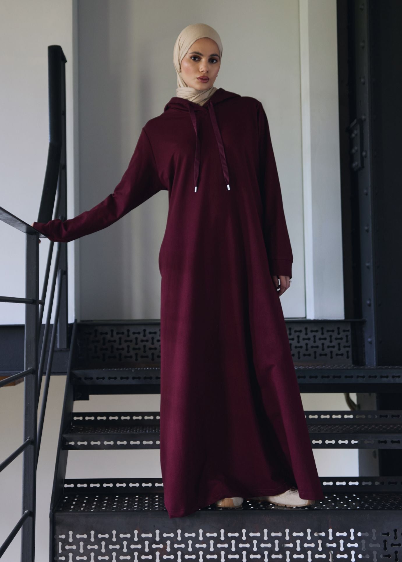 Winter Abaya Burgundy